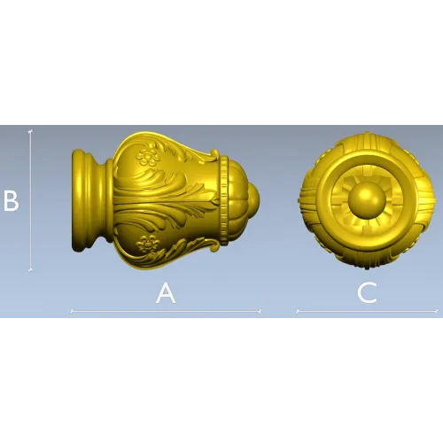 Балясина в барочном стиле - 3D модель STL для ЧПУ