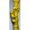 Балясина "Лесное Объятие" - медведи и листва, 3D модель STL для ЧПУ