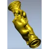 Балясина "Лесное Объятие" - медведи и листва, 3D модель STL для ЧПУ
