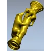 Балясина "Лесное Объятие" - медведи и листва, 3D модель STL для ЧПУ