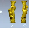 Балясина "Лесное Объятие" - медведи и листва, 3D модель STL для ЧПУ