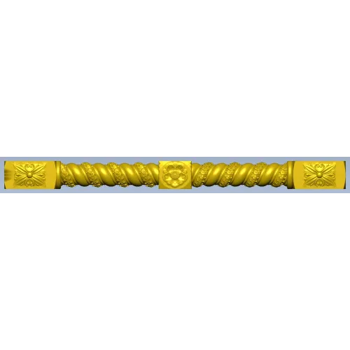 Florentine Rosette Twisted Baluster STL for CNC