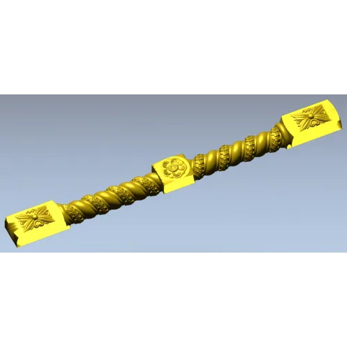 Florentine Rosette Twisted Baluster STL for CNC