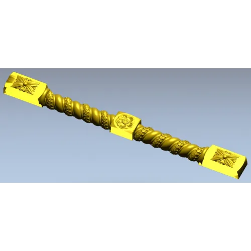 Florentine Rosette Twisted Baluster STL for CNC