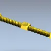 Florentine Rosette Twisted Baluster STL for CNC