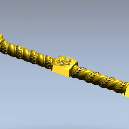 Florentine Rosette Twisted Baluster STL for CNC