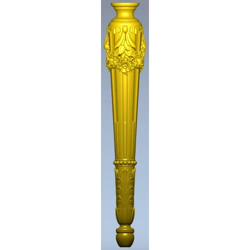 Ornate Classical Baluster Leg - STL 3D Model for CNC