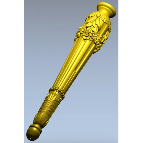 Ornate Classical Baluster Leg - STL 3D Model for CNC