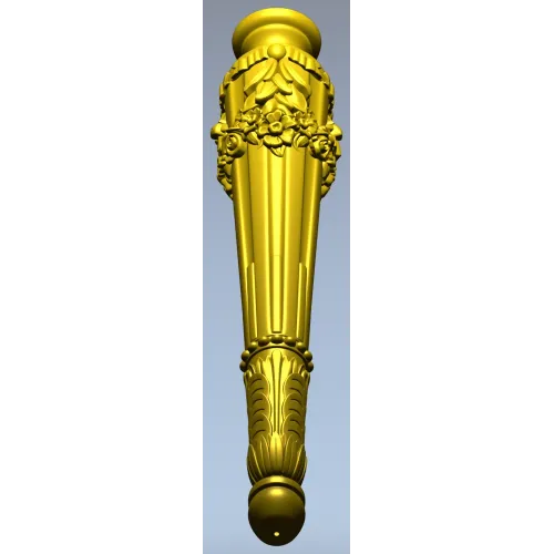 Ornate Classical Baluster Leg - STL 3D Model for CNC
