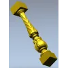 Балясина с витым стволом и акантовым орнаментом - 3D модель STL для ЧПУ