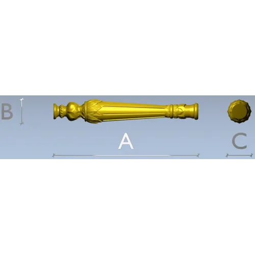 Regal Acanthus - detailed STL 3D model for CNC baluster milling