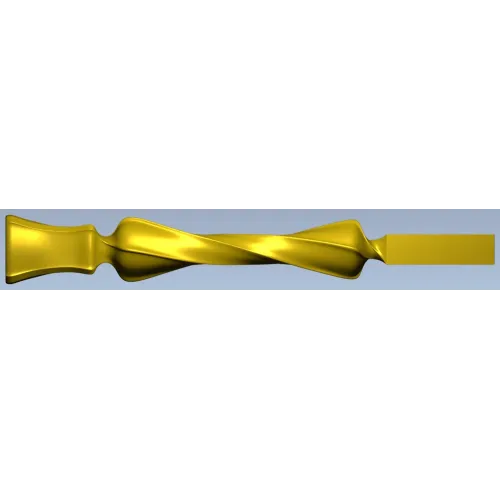 Twisted Decorative Baluster STL for CNC