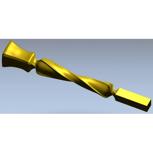 Twisted Decorative Baluster STL for CNC