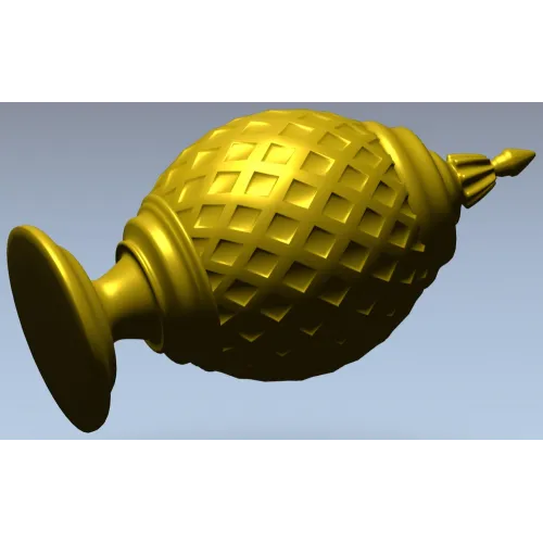 Навершие "Ананас" - 3D STL модель для ЧПУ