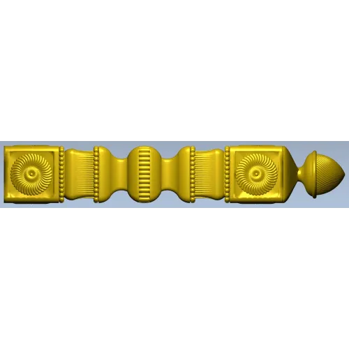 Rosette Acorn Baluster - STL 3D model for CNC