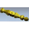 Классическая декоративная stl модель для ЧПУ - балясинный элемент с розеткой