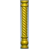 Twisted Barley-Sugar Baluster STL for CNC