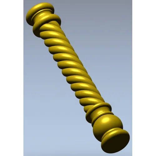 Twisted Barley-Sugar Baluster STL for CNC