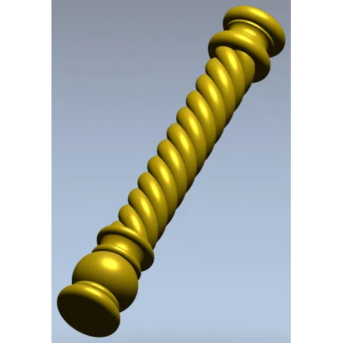 Twisted Barley-Sugar Baluster STL for CNC