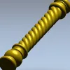 Twisted Barley-Sugar Baluster STL for CNC