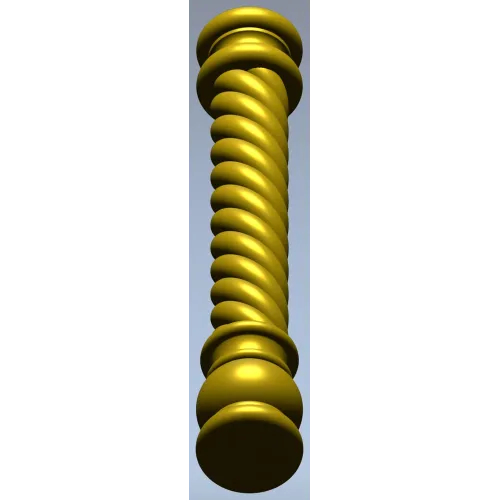 Twisted Barley-Sugar Baluster STL for CNC