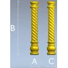 Twisted Barley-Sugar Baluster STL for CNC