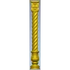 Spiral Acanthus Baluster - STL 3D model for CNC router