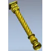 Spiral Acanthus Baluster - STL 3D model for CNC router