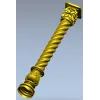 Spiral Acanthus Baluster - STL 3D model for CNC router