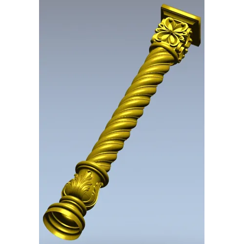 Spiral Acanthus Baluster - STL 3D model for CNC router