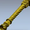 Spiral Acanthus Baluster - STL 3D model for CNC router