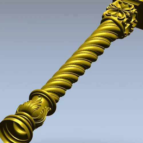 Spiral Acanthus Baluster - STL 3D model for CNC router