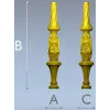 Балясина "Виконт" - детализированная 3D модель STL для ЧПУ