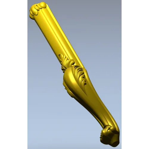 Кабриольная мебельная ножка с акантом - 3D модель STL для ЧПУ