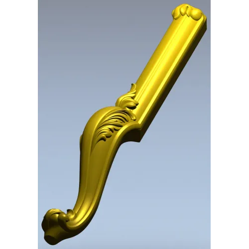 Кабриольная мебельная ножка с акантом - 3D модель STL для ЧПУ