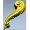 Serpentine Scroll Baluster STL 3D model for CNC router