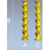 Балясина "Виноградная спираль" - 3D модель STL для ЧПУ