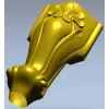 Балясина-кронштейн с цветочным мотивом - 3D модель STL для ЧПУ