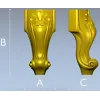 Балясина-кронштейн с цветочным мотивом - 3D модель STL для ЧПУ