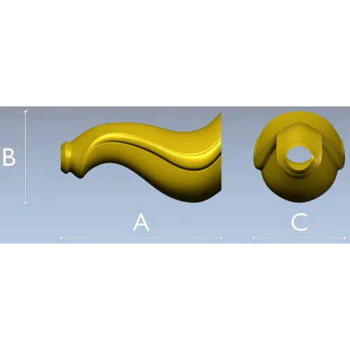 S-Flow Baluster - STL 3D model for CNC