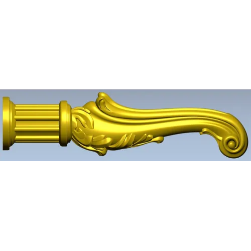 Acanthus Scroll Leg - Baroque Decorative Furniture Leg STL