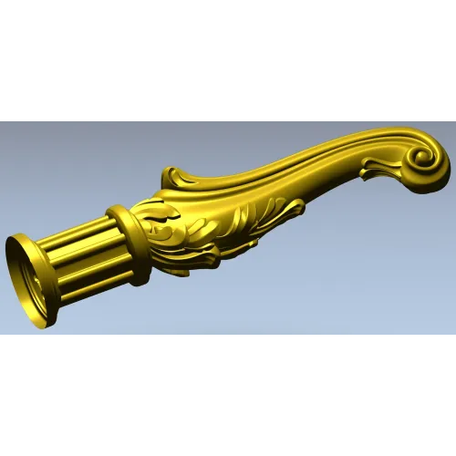 Acanthus Scroll Leg - Baroque Decorative Furniture Leg STL