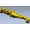 Acanthus Scroll Leg - Baroque Decorative Furniture Leg STL