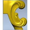 Декоративная STL модель классического скролла для ЧПУ