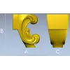 Декоративная STL модель классического скролла для ЧПУ