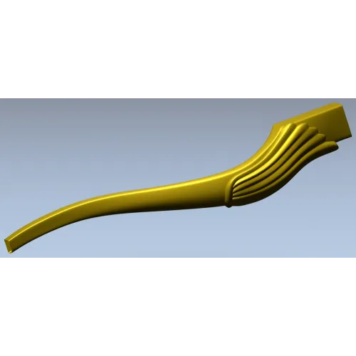 Curved Decorative Baluster - STL 3D Model for CNC Routing