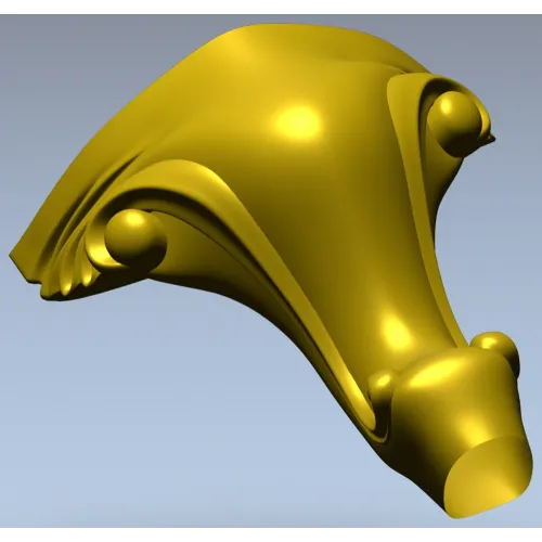 Rococo Acanthus Leg STL Model