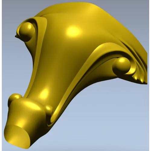 Rococo Acanthus Leg STL Model
