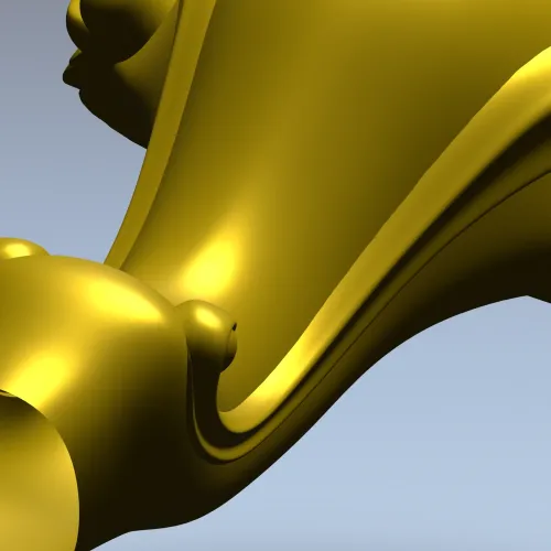 Rococo Acanthus Leg STL Model