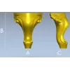 Rococo Acanthus Leg STL Model